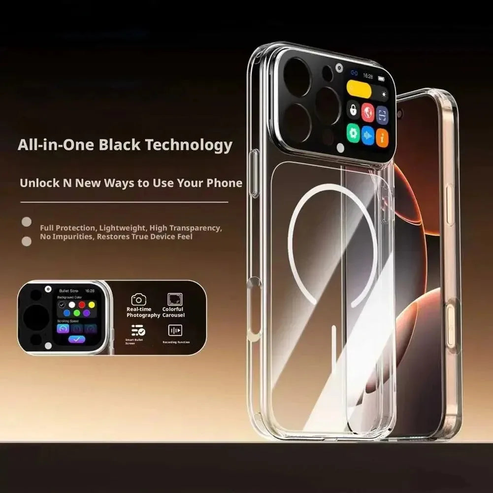 Dynamic Smart Screen iPhone Case - Intelligent Touch Display with Photo Transfer & Video Playback for iPhone 16 Pro Max
