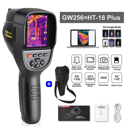 GW256 Handheld Infrared Thermometer – HD Digital Thermal Imager Camera, 2024 Floor & Wall Heating Pipe Tester