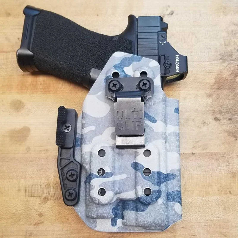 Universal Knife Sheath Belt Clip - Stainless Steel K-Sheath Holster Back Clip for Outdoor EDC Gear