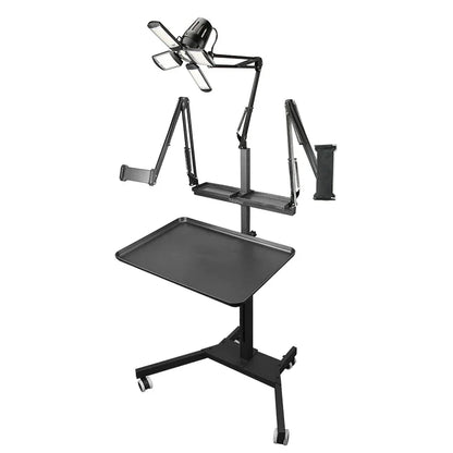 TAIDU Tattoo Workstation – Foldable LED Light 60W with Phone Holder, Tray Table, Nail Lamp & Tattoo Work Cart
