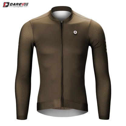 DAREVIE Cycling Jersey - Long Sleeve Aero 3D Mesh Breathable Cycling Shirt for Men and Women
