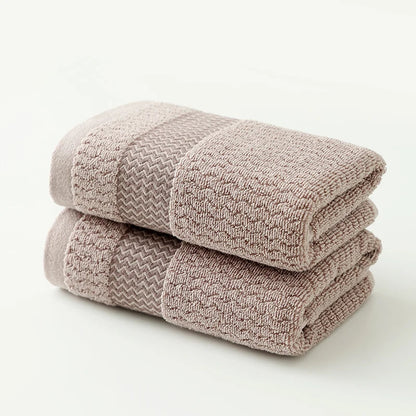 2pcs Thickened Cotton Face Towels — Soft, Quick-Dry, Highly Absorbent Towels