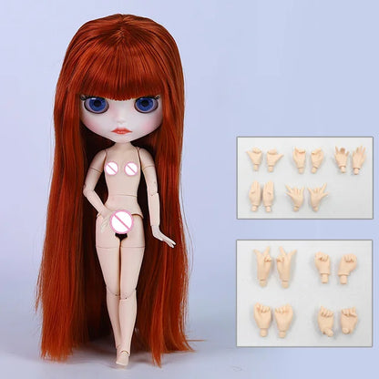 ICY DBS Blythe Doll 1/6 BJD Jointed Body — 30cm White Skin Anime Doll with Shiny & Matte Face, Special Price Gift Toy