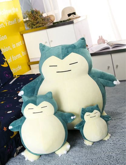 30/50cm Pokémon Snorlax Plush Toy — Soft Anime Stuffed Doll, Cartoon Monster Elf, Birthday Gift for Girls