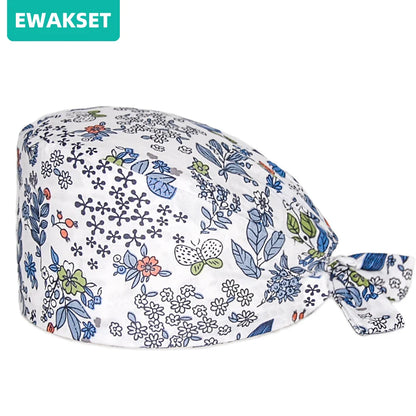Unisex Soft Scrub Cap – Cartoon Print Surgical Hat for Men and Women, Operating Room Nursing Accessories