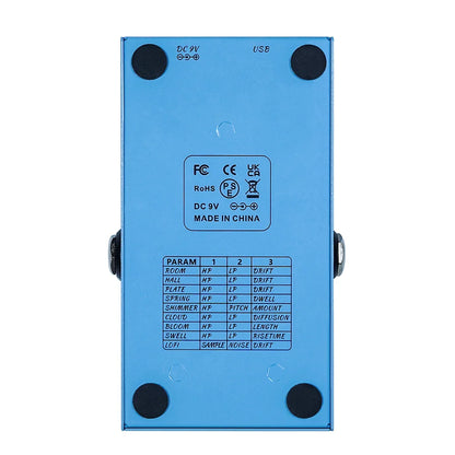 M-vave Mini Universe Digital Reverb Pedal - 9 Reverb Effects: Room, Shimmer, Lofi, Spring - Guitar Pedal Effect Pedals