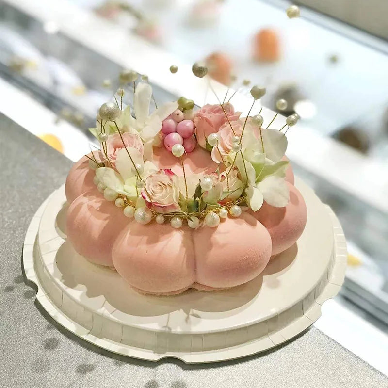 Round Corrugated Big Flower Silicone Mousse Cake Mold – Taiji French Dessert Baking & Chocolate Pudding Tool