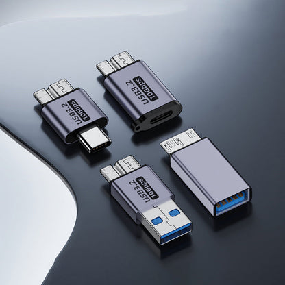 Micro B USB 3.0 Male to Type-C Female Adapter – USB 3.0 to Type-C Connector for External Hard Drive HDD Cable
