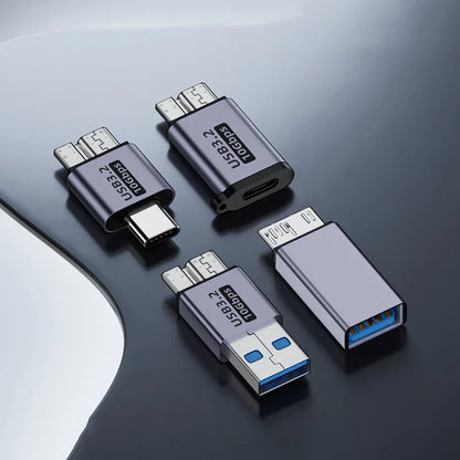 Micro B USB 3.0 Male to Type-C Female Adapter – USB 3.0 to Type-C Connector for External Hard Drive HDD Cable