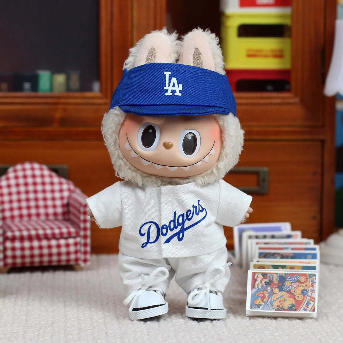 15/17cm Labubu Doll Clothing DIY Baseball Suit Accessories – V1 V2 Macaron Sitting Party Gift