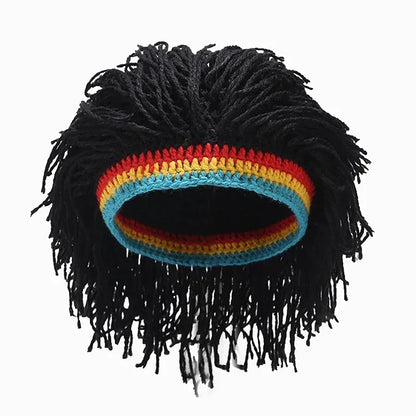 Men’s Handmade Crochet Hip Hop Cap – Warm Winter Hat for Halloween, Xmas & Birthday Gifts