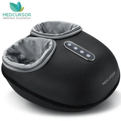 Medcursor Shiatsu Foot Massager with Heat — Electric Roller Massage Machine for Muscle Relaxation & Pain Relief, Fully Wrapped Foot Therapy