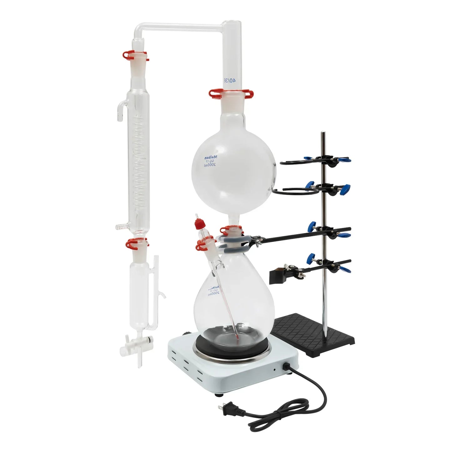 High Efficiency Lab Distillation Kit – 1000W Electric Stove, Safe Heating & Stable Design for Liquid Separation