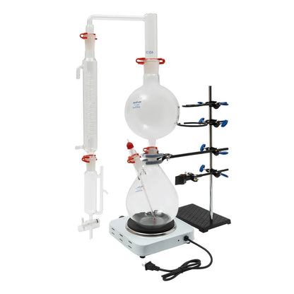 High Efficiency Lab Distillation Kit – 1000W Electric Stove, Safe Heating & Stable Design for Liquid Separation