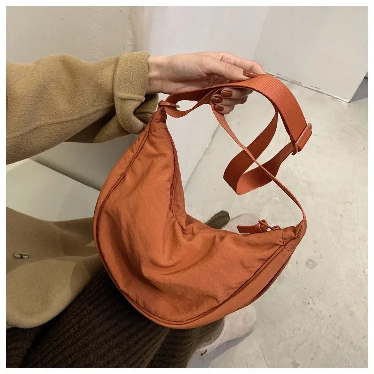 Casual Nylon Hobo Crossbody Bag for Women – Shoulder, Half Moon, Tote Travel Shopper & Purses