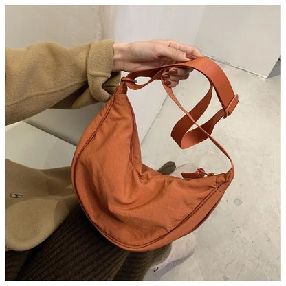 Casual Nylon Hobo Crossbody Bag for Women – Shoulder, Half Moon, Tote Travel Shopper & Purses