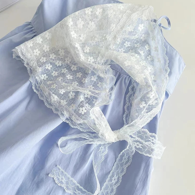 White Woven Floral Lace Hair Scarf Wrap – Retro Triangle Headscarf, Travel & Photo Hat, Hair Accessories for Women