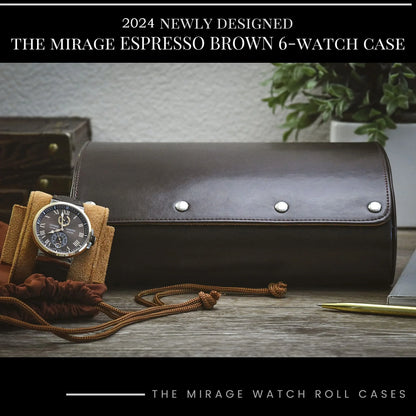 6-Slot Watch Travel Case – PU Leather Organizer Roll for Men & Women, Watch Display Storage Case
