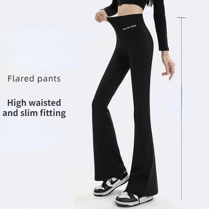 Flare Leggings for Women: High Waist Wide Leg Yoga Pants - Seamless Fitness Tights for Gym, Sports, and Casual Slimming Wear