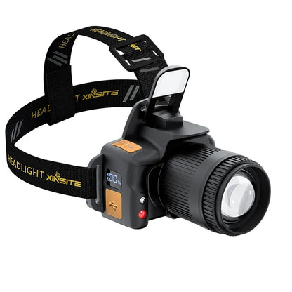 Super Bright LED Sensor Headlamp – USB Rechargeable Front Headlight with Built-in Battery, Motion Sensor Camping & Fishing Lantern Torch