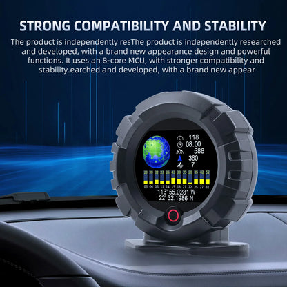 X95 Car GPS Digital Head-Up Display – Inclinometer Speedometer with Slope, Pitch, Altitude & Latitude Meter