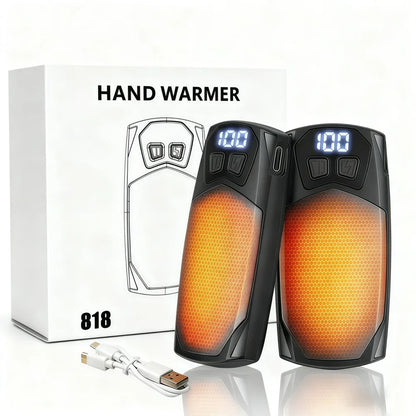 2-Pack Rechargeable Hand Warmers 2000mAh – Electric Pocket Heater for Christmas, Outdoors, Hunting, Golf & Camping