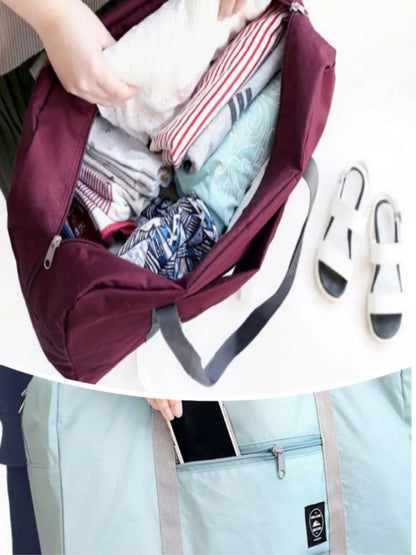 Foldable Travel Duffel Bag – Lightweight Large Capacity Carry-On for Women & Girls, Sports & Weekend Trips