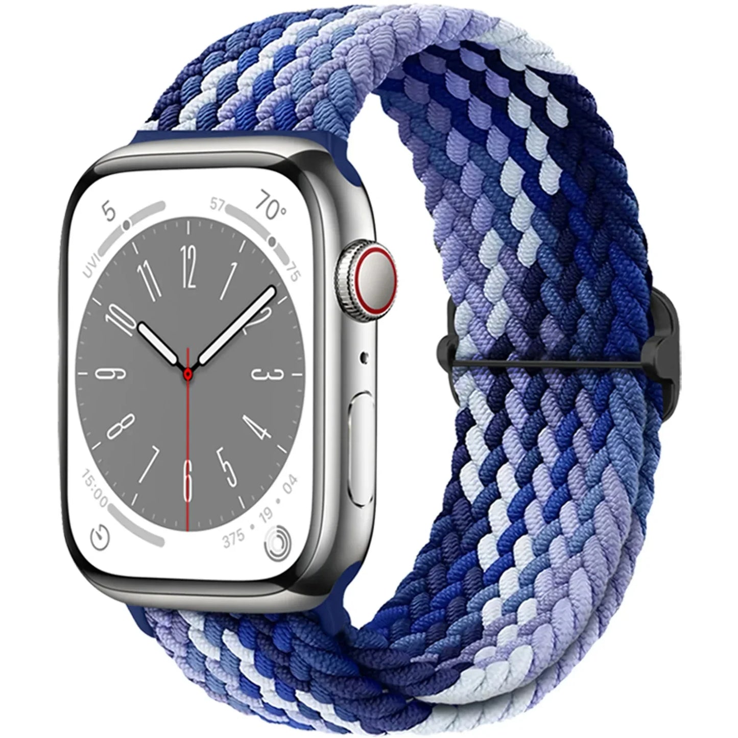 Elastic Braided Solo Loop Apple Watch Band – Adjustable Stretch Strap for Series SE, 5–11 & Ultra 3 (40mm–49mm)