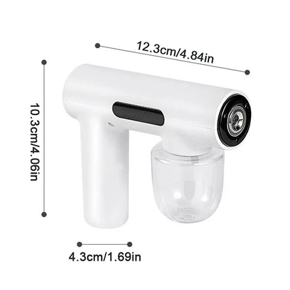 Portable Handheld Electric Disinfection Spray Gun – Rechargeable Atomized Humidifier with Blue Light