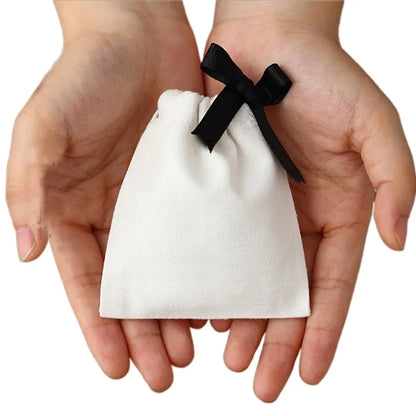 Small White Cotton Gift Bags – Custom Muslin Drawstring Pouches 5x7cm 8x10cm 9x12cm for Party, Candy, Jewelry Favor
