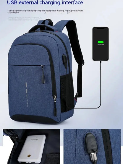 Men’s Large Capacity Backpack — Simple Fashion Travel & Student Laptop Bag