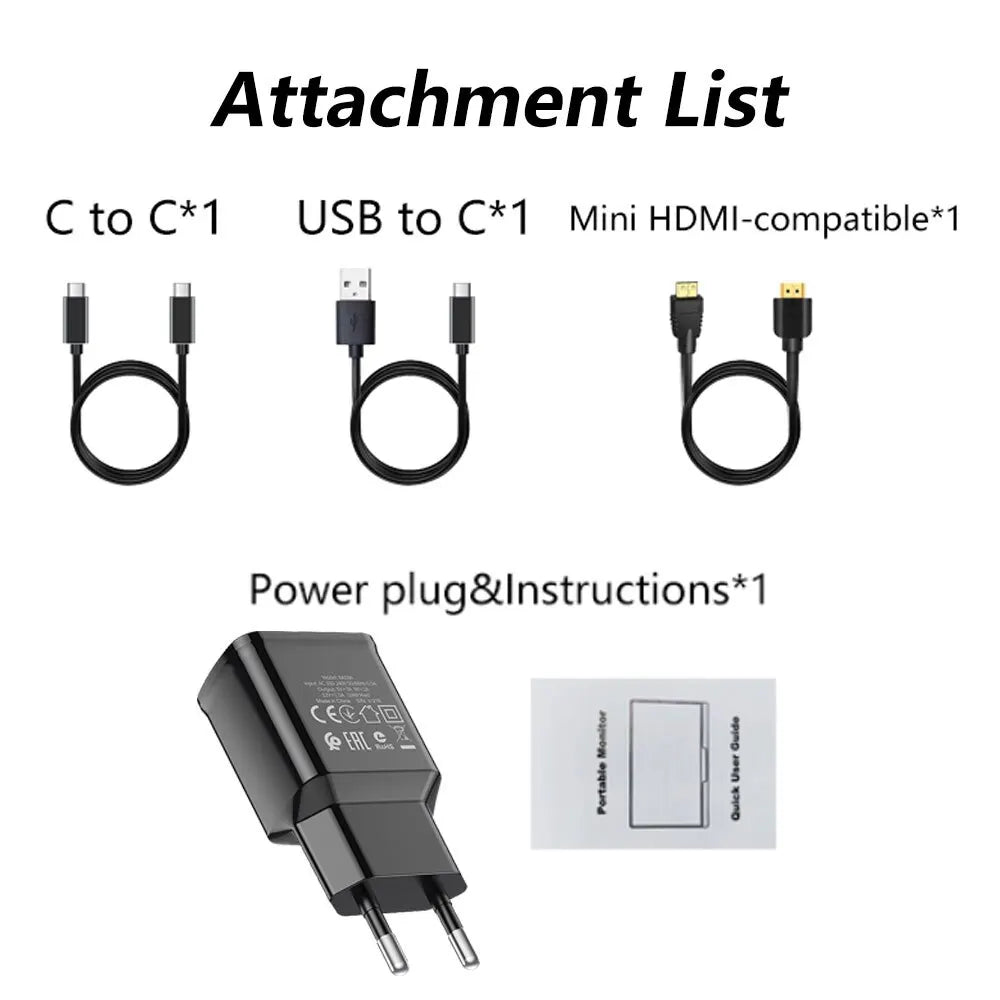 MUCAI 10.5″ 1280P Portable Monitor — 16:10 IPS, 60Hz, 100% sRGB, 420Cd/m² for Laptop, Mac, Xbox, PS4/5, Switch