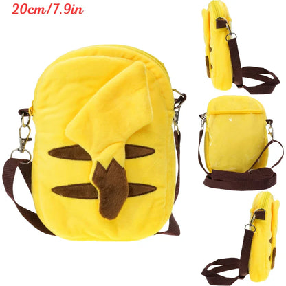 New Pokémon Plush Bag — Pikachu, Mimikyu, Gengar, Lucario, Rowlet, Eevee, Snorlax Soft Stuffed Toy Shoulder Backpack