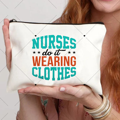 High-Quality Square Pillowcase — Washable Living Room Sofa Cushion Cover with “Thanks to Nurse” Print for Home & Office Decor