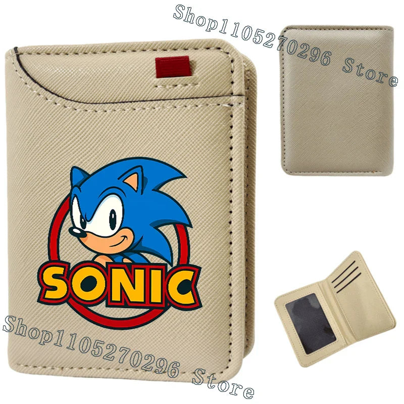 Sonic & Shadow Cartoon Wallet – Anime Multi-Card Vertical Holder, Portable Slim Card Pack, 2026 New Fashion Gift Wallet