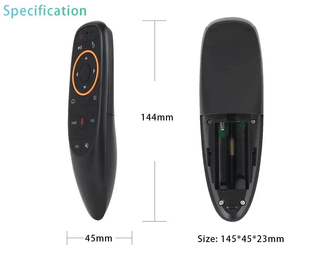 G10S Air Mouse Voice Remote Control – 2.4G Wireless Gyroscope & IR Learning for Android TV Box H96 MAX X88 PRO HK1
