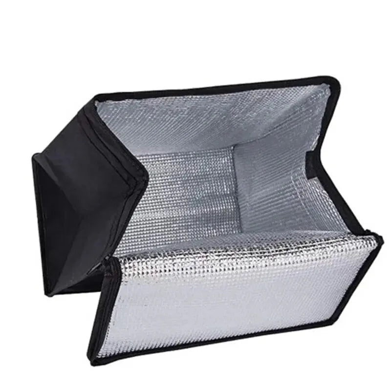 Portable Insulated Cooler Bag — Folding Zipper Picnic Bag for Outdoor Camping, BBQ, Travel & Catering