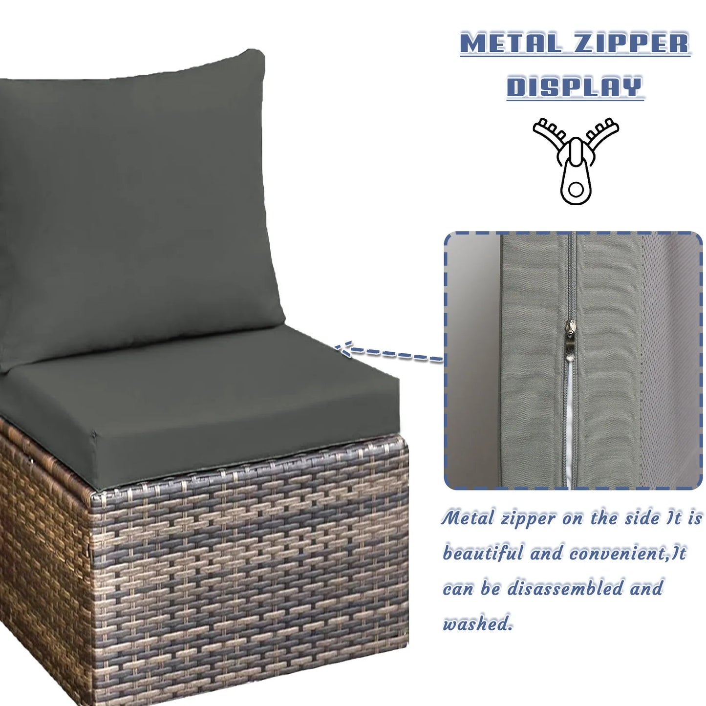 Custom Chair & Sofa Cushion Set – Seat and Backrest Pads for Bench, Garden, Patio & Bay Window Comfort Decor Cushion Set