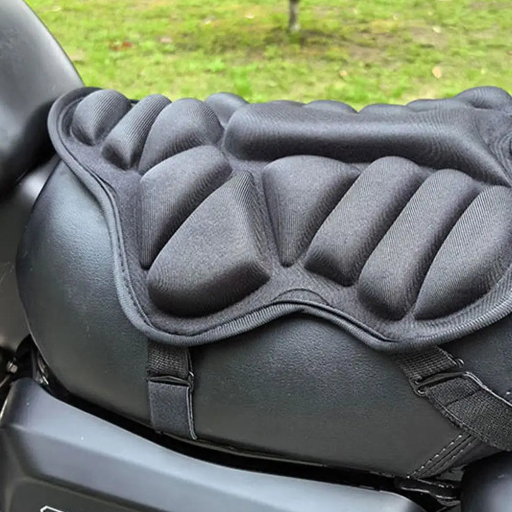 3D Motorcycle Seat Pad - Comfort Gel Cushion, Breathable Universal Shock Absorbing Seat Cover for Advanced Mountain Riding