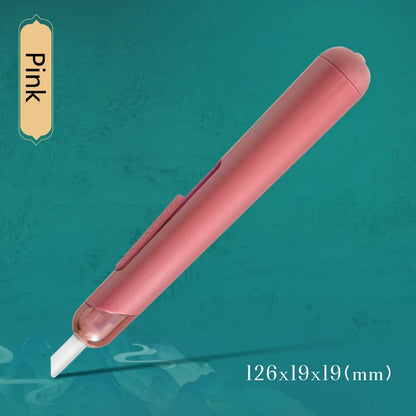 Deli Ceramic Box Cutter Utility Knife – Safe Pocket Paper Opener, Anti-Slip Office & Art Stationery Cutting Tool