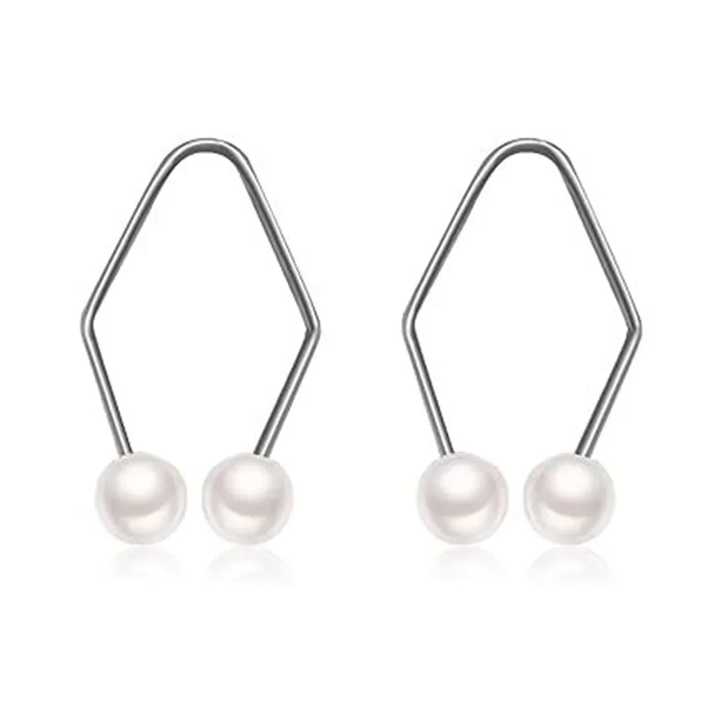 2PCS Alloy Dimple Maker – Pearl Facial Beauty Tool for Cheek Dimples, Easy to Wear Trainer Gift