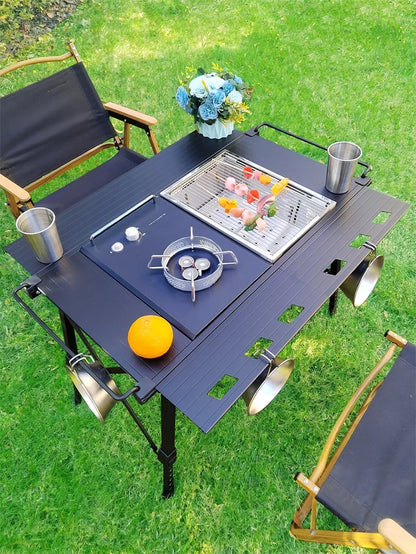 Lohascamping Folding IGT Table – Lightweight Portable Roll-Up Table with Adjustable Legs for Camping, BBQ & Outdoor Cooking