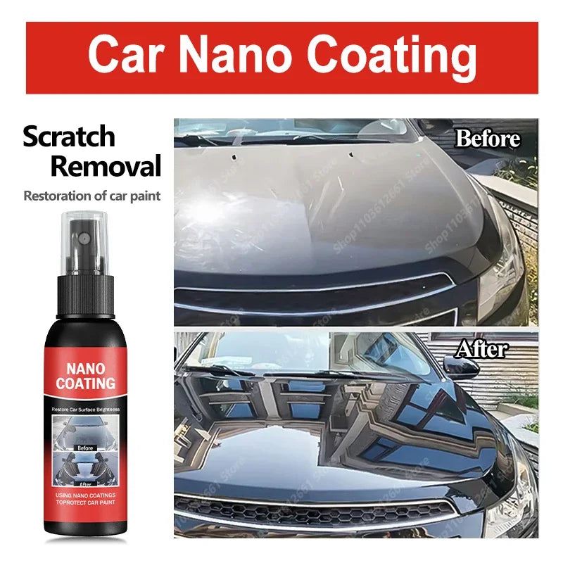 Car Nano Ceramic Coating Kit – Professional High Gloss Paint Protection & Scratch Repair Auto Detailing Solution