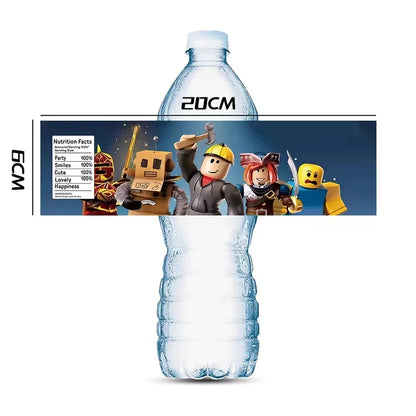 10PCS Roblox Stickers — Water Bottle Labels & Party Decorations for Kids Birthday or Baby Shower