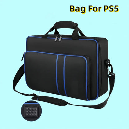 PS5 Carrying Case - Large Capacity Travel Bag with Protective Storage for PS5 Console and Controller, Compatible Design