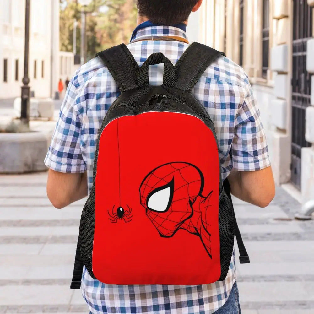 Custom Spider-Man Web Backpack – Water-Resistant School & College Bag for Men and Women