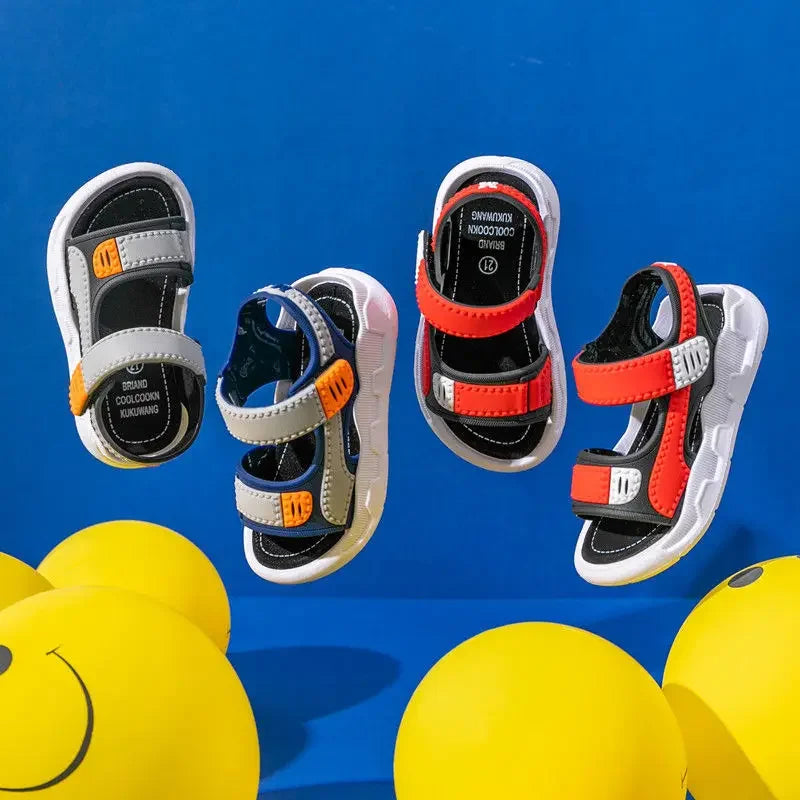 Summer Baby Sandals – Solid Color Soft Sole, Anti-Slip Toddler Shoes for Boys & Girls, Beach Sandals