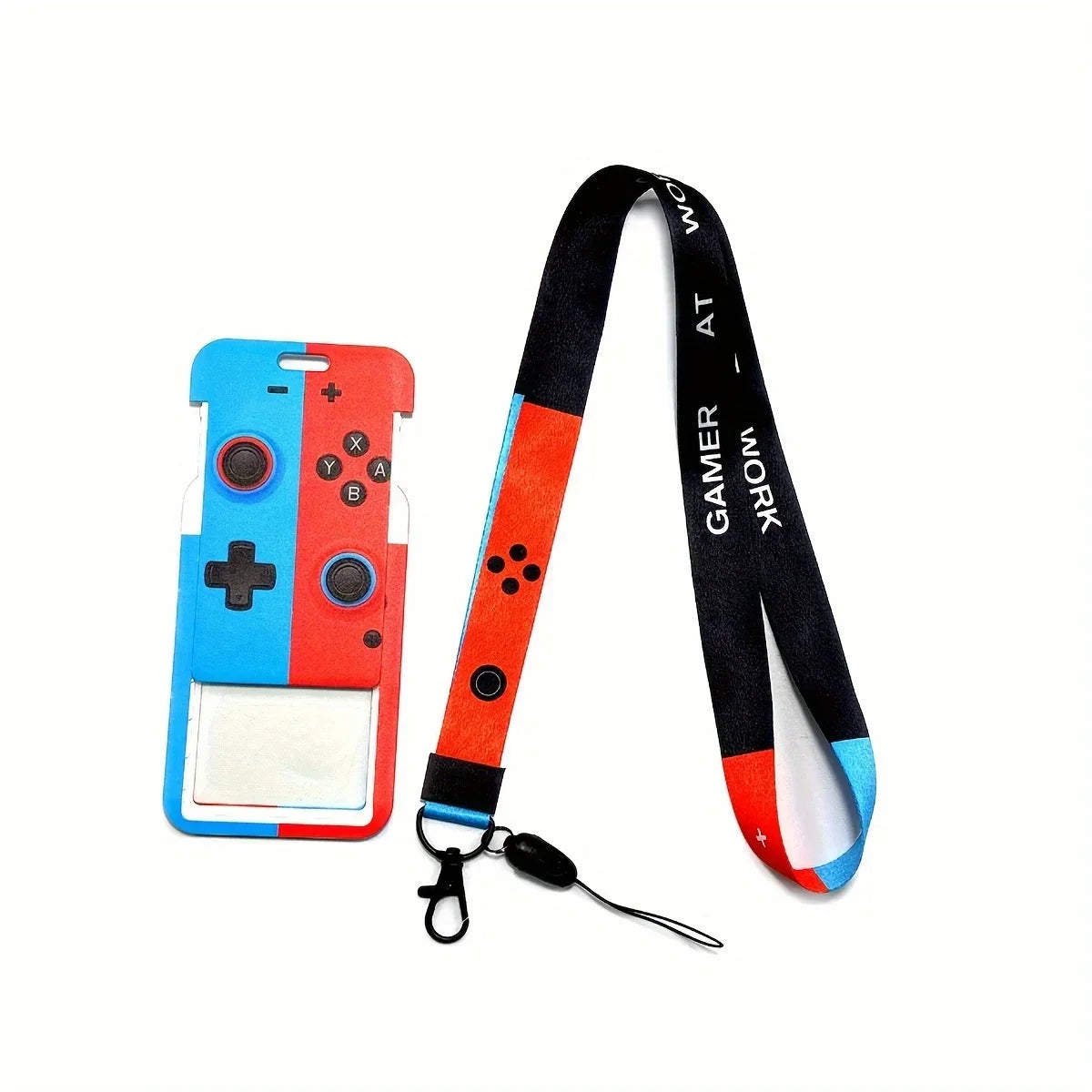 Game Controller Lanyard Badge Holder – ID Card Neck Strap Keychain for Work & Events