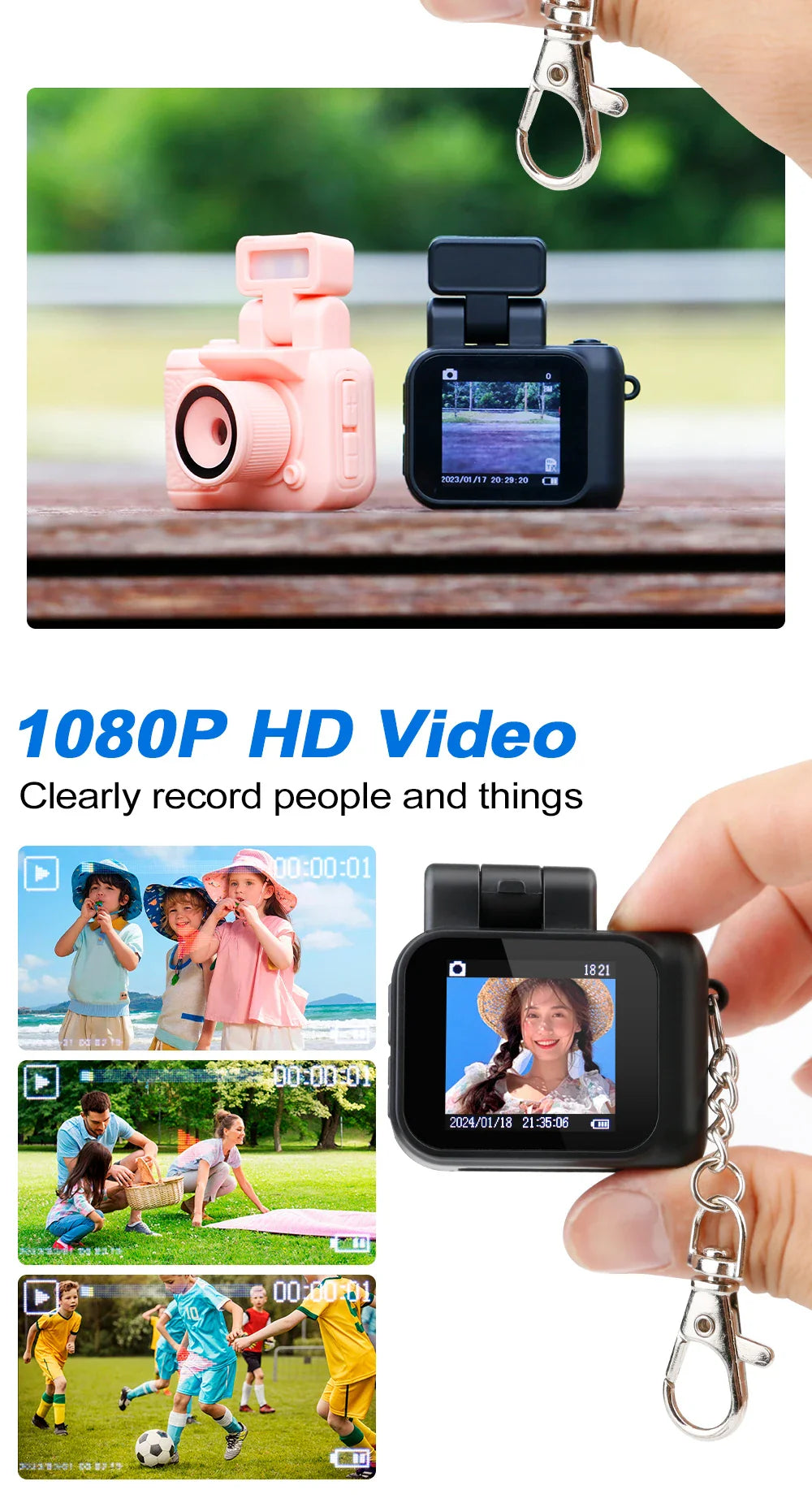 2025 New Mini DV Camera Y4000 HD 1080P – Portable Pocket Audio Video Recorder with Screen for Kids & Students