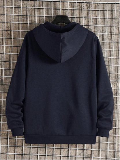 Men's Autumn Zipper Hoodie Jacket – Long Sleeve Loose Fit Casual Streetwear Coat